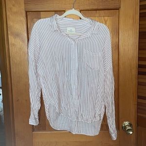 AE button up striped shirt